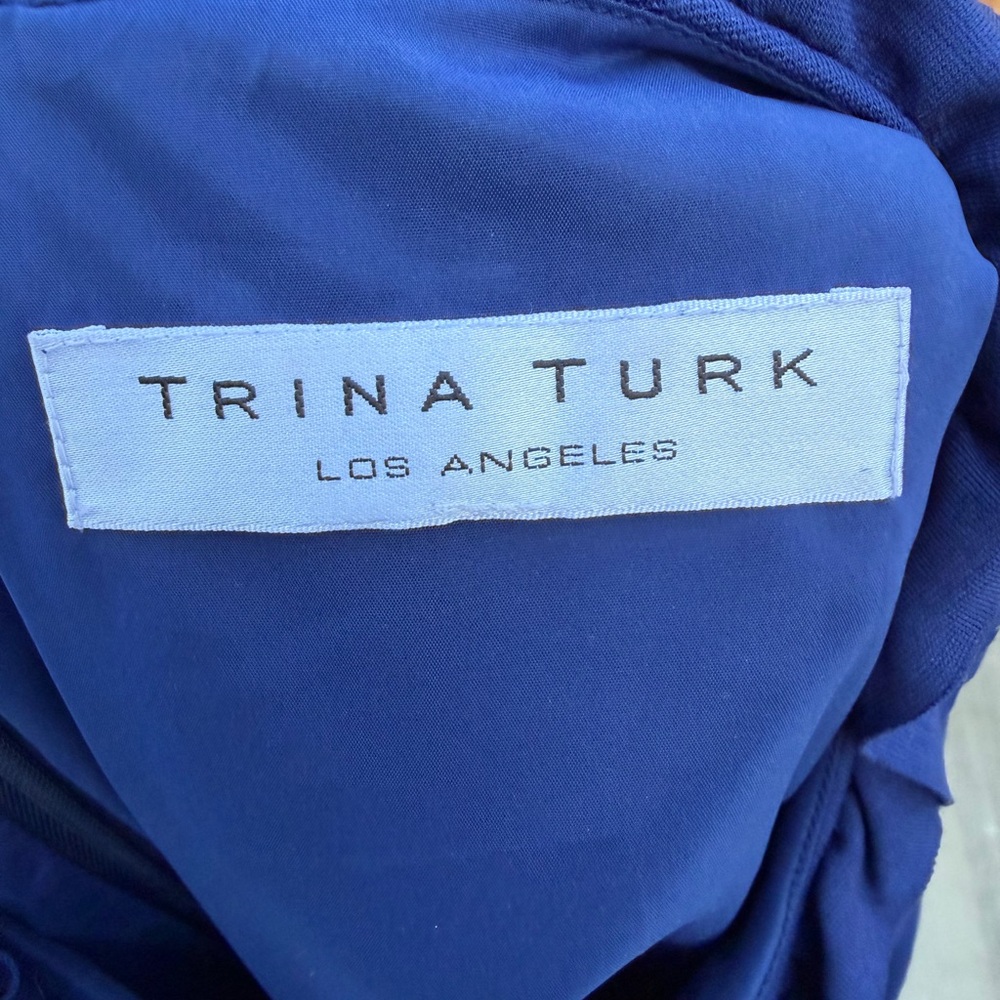 Trina Turk navy Blue Ruffled Mini Dress - Picture 4 of 7